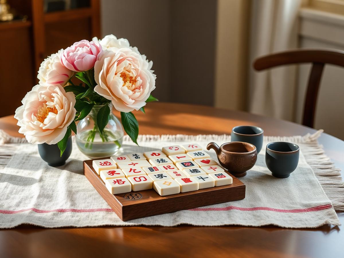 Placeholder: styled mahjong table